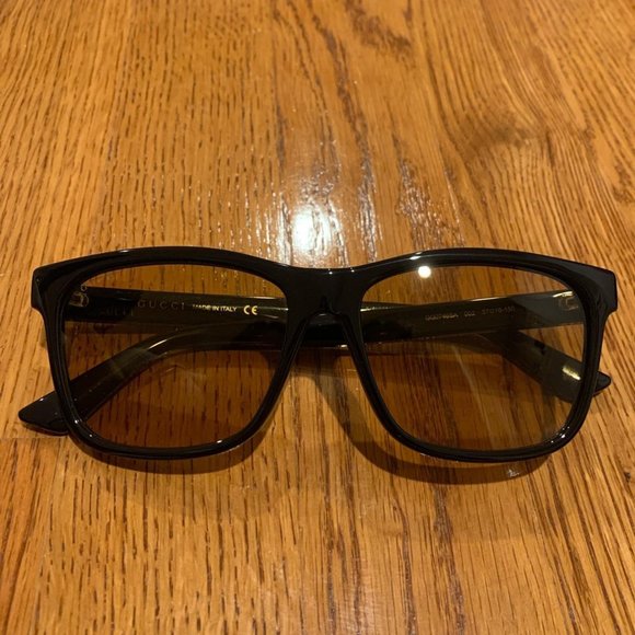 Gucci Men's Web Rectangular Injection Sunglassic